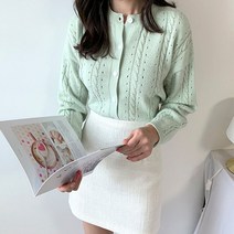 더클립 / 애플 스카시 파스텔 미니 가디건 - 3color