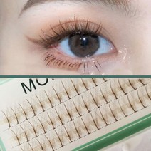 D 가닥속눈썹 자연스러운 브라운컬러 셀프 속눈썹