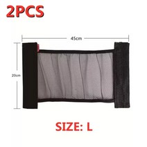러기지네트 트렁크그물망 트렁크수납함 트렁크네트car back rear mesh trunk seat elastic string net magic sticker universal, 2개 리터