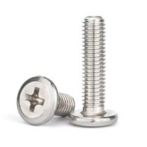 M5 10개 초저두 볼트 십자 헤드 A270 CM 크로스 필립스 플랫 웨이퍼 헤드 나사 볼트, M5 (10pcs), 45mm