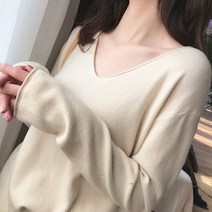 와이제이 국내 당일 발송 브이넥니트 보들보들 니트 3컬러 네츄럴 롤마감 소프트 니트티 YJK130