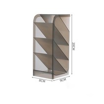 데스크파티션 아크릴가림막사무실 책상 홀더 액세서리 펜 데스크탑 문구 보관 오블리크 삽입 연필 스탠드, 06 Grey L