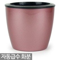 자동급수 플라스틱 라운드 화분 - 중형화분 저면관수화분 실내화분 책상화분 인테리어화분 식물 둥근화분 다육이 선인장 공기정화식물, 01_Sein_자동급수(H6)_로즈골드