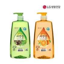 LG생활건강 자연퐁 주방세제 오렌지/솔잎 980ml, 솔잎 980ml