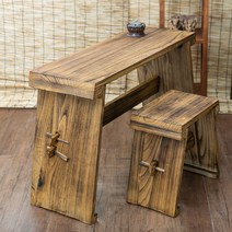 서예 테이블 책상 서재 붓글씨 다도 고급 작업 화방, 다크 + 테이블 가방