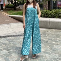 여성 점프수트 점프슈트 빅사이즈 임산부 냉장고 꽃무늬 도트 땡땡이