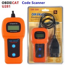 자동차 차량 진단기 최고의 품질 코드 리더 u281 obd2 can bus code scanner u281 obdii 진단 도구 엔진 자동차 진단 스캐너, 없음