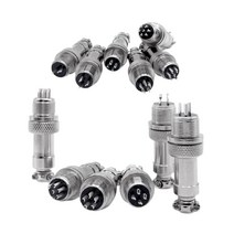 너트형 원형 12mm 항공잭 멀티 콘택트 커넥터 플러그, 7PIN
