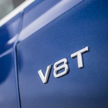 아우디 V6T V8T 휀다 엠블럼 튜닝 스티커, V8T (실버)