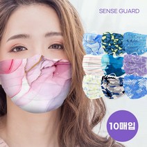 센스가드 숨쉬기 편한 국산 비말차단 패션 덴탈 마스크 40종 10매입, 지 그레이
