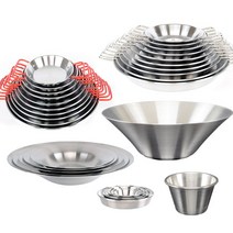 [주방369] 파스타 샐러드 그릇 캠핑 플레이트 원형 스텐 접시, 01_파스타 접시 1호(무광_20cm)