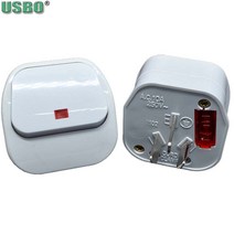 스마트싱스 스마트플러그 흰색 10A 250V 3 핀 이동식 AU 유선 플러그 퓨즈 표시기 스위치가있는 오스트리아 표준 전기 AC 전원 어댑터, [06] 50PCS PLUG, [01] WHITE