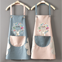 미술 캔버스 작업용 방수 앞치마 홈카페 카페 앞치마, 베이지핑크