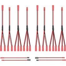 6PCS JST Plug Splitter JST Male Female Y Cable JST Y Parallel Adapter Splitter Harness Compatible wi, 한개옵션0