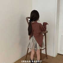 Junior-백오픈버튼셔츠 여아 남아 유아 셔츠 어반래빗 오렌지키즈