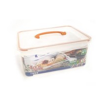 락스타 밀폐용기 투명락 5호 소3.5L 프라스틱 냉장고 손잡이 김치통 반찬 담금통, 1개, 기본값, 기본값