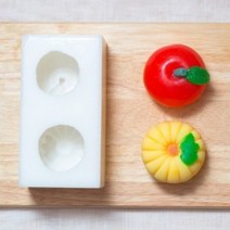 몰드몰 수제몰드 - 화과자 2구 사과 호박꽃