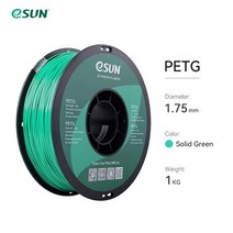 프린터 소모품 교체품 ESUN 3D 프린터 필라멘트 PETG 1.75mm 1kg/2.2lbs 플라스틱 소모품 용 인쇄 재료, Solid Green_CHINA