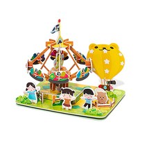 바이오피스 3D 입체 퍼즐 종이 모형 만들기 세트 미니어처 초등 돌봄 교실 방과후 DIY 키트 뜯어 만드는 세상 재료, 회전비행기 입체퍼즐