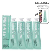 민트비타 오리지널케어 120g 4개 +휴대용40g 1개&혀클리너 1개, 단품