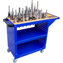카센터장비 CNC 툴박스 진열대 가공센터 손수레 꽂이, HSK25 3열 공구차(30홀)공구함 8개