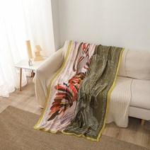봄 날염 스카프 여성 고급 모조 견사 숄 뽕나무 실크 스카프 2022 트렌드 스카프 도매, 180cm, 비마-연두색