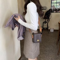 코지 여자 봄 가을 데일리 미니멀 고급스런 가죽 크로스백