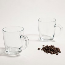 파사바체 바리스타 머그 330ml 얼음컵 머그잔 냉커피, 2p, 투명