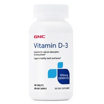 GNC 비타민 D3 5000IU 180정 (총1개), 1개
