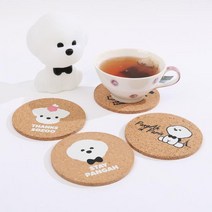 [아이러브캐릭터] 기다려 빵아 코르크 컵받침민트, 색상
