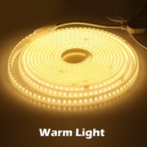 신기한 LED 유틸리티 220v led 스트립 120leds 8wm eu 플러그 및, 따뜻한 빛 3000k, 협력사, 15m