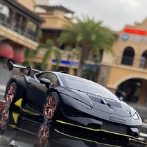 자동차다이캐스트 금속 합금 피규어 올드카 1:32 HURACAN ST EVO 합금 스포츠카 모델 다이 캐스트 및 장난, 05 Black 2