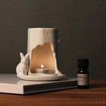 아로니카 토끼 오일버너 에센셜오일+티라이트세트, 라벤더