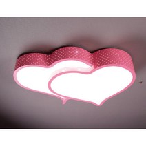 어린이방 방등 LED 장식등 쌍하트 천장조명 인테리어소품 귀여운 선물, 핑크