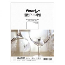 기타 폼텍)클린오프라벨(LDR-3105/10매/21칸), 상세페이지 참조, 상세페이지 참조