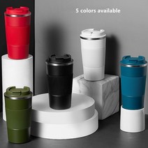 LED 보온병 마호병 등산 산악 온도 표시 오래가는 스텐 뚜껑 열 진공 380ml510ml 더블 스테인레스 스틸 커피 보온병 머그 미끄럼 방지 케이스 자동차 진공 플라스크, 초록, 380ml