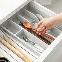 비스토어 실리콘 수저트레이 수저 정리 분리함 싱크대 커트러리 보관함 수저통, 핑크