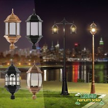 나눔조명 전기 가로등 주마 1등 2등 가로등 LED 정원등, 36_1구하향(황동창문_ 기둥 2.7M)
