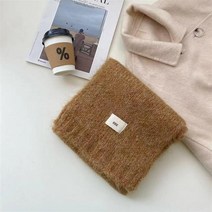 루나 amp 돌핀 여성 가을 겨울 단색 울 스카프 글자 ggg 네커치프 부드럽고 니트 모직 모헤어 파시미나 목도리, [01] turmeric, 1개