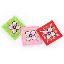 [펠트친구] 사각전통자수와펜(2개)[1298], 빨강, 2개