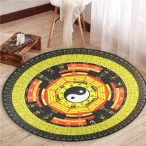 원형러그 안방 털 미니 대형 디자인 매트 Muy Bien Taoist 태극권 Bagua 라운드 카펫 쿠션 선 명상 미끄럼