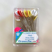 [세아퀼트] 일제 크라운 Crown.Fox 낙엽핀 낙엽시침핀 50개입