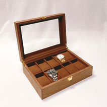 오브민 10구 원목 시계보관함, 월넛