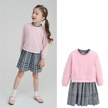 컬리수 컬리수 체크주름 레이어드 원피스 C221OPG03P