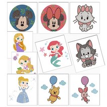 [에이블]DIY 디즈니 통합 보석십자수 스티커 데코스티커 10X10, C08 뉴-신데렐라