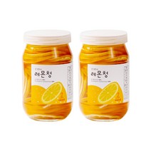 허밍테이블 레몬청 (유기농원당 수제청), 500g, 레몬청2개