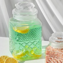 다용도 유리병 보관함 가루 과자 보관 용기 1.8L 저장 인테리어 보관용, 1800ml