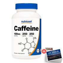 Nutricost 뉴트리코스트 카페인 Caffeine 100mg 250정 +기프트