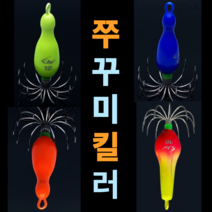 UV 코팅 쭈꾸미 야광 축광 에자 에기 쭈갑문 루어 에깅 낚시 주꾸미 무늬 갑 오징어 문어 킬러 채비 그린/오렌지/핑크/블루/투톤 롱타입/숏타입 10호~18호, 16호(60g), 길쭉 투톤