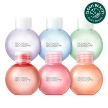 ROUND AROUND 라운드어라운드 버블 바쓰 입욕제 액상 60ml 6가지향기 순하고 보들보들 피부 피로완화 향기거품 여행휴대 미니사이즈, 피치